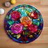 Roses Circular Glass Suncatcher Worktop Saver